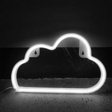 Liquidation ! Enseigne lumineuse néon LED nuage Aoorsake, compatible avec la décoration de chambre et de fête, lampe de nuit murale blanche pour