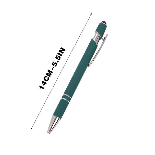 Kulepenner i aluminium, trykkpenner, 5 stk. 2