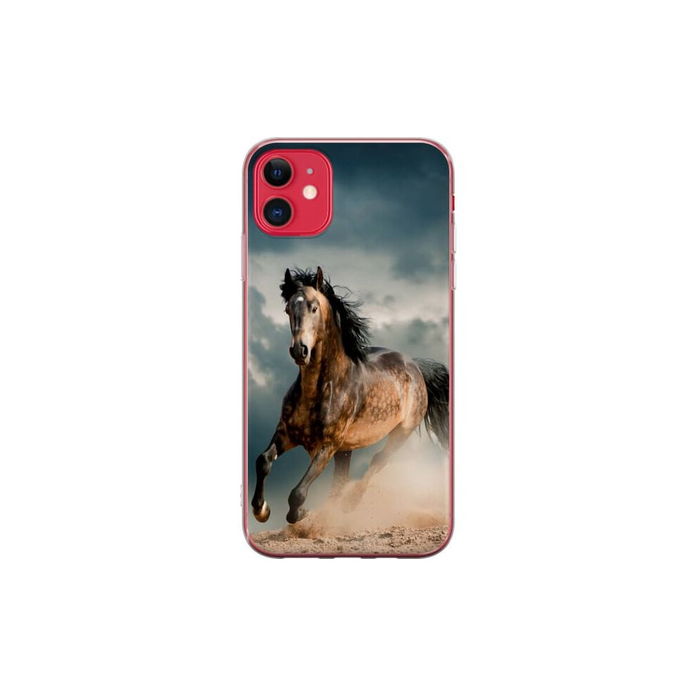 Transparent Iphone 11 Case With Running Horse Design 900223956231