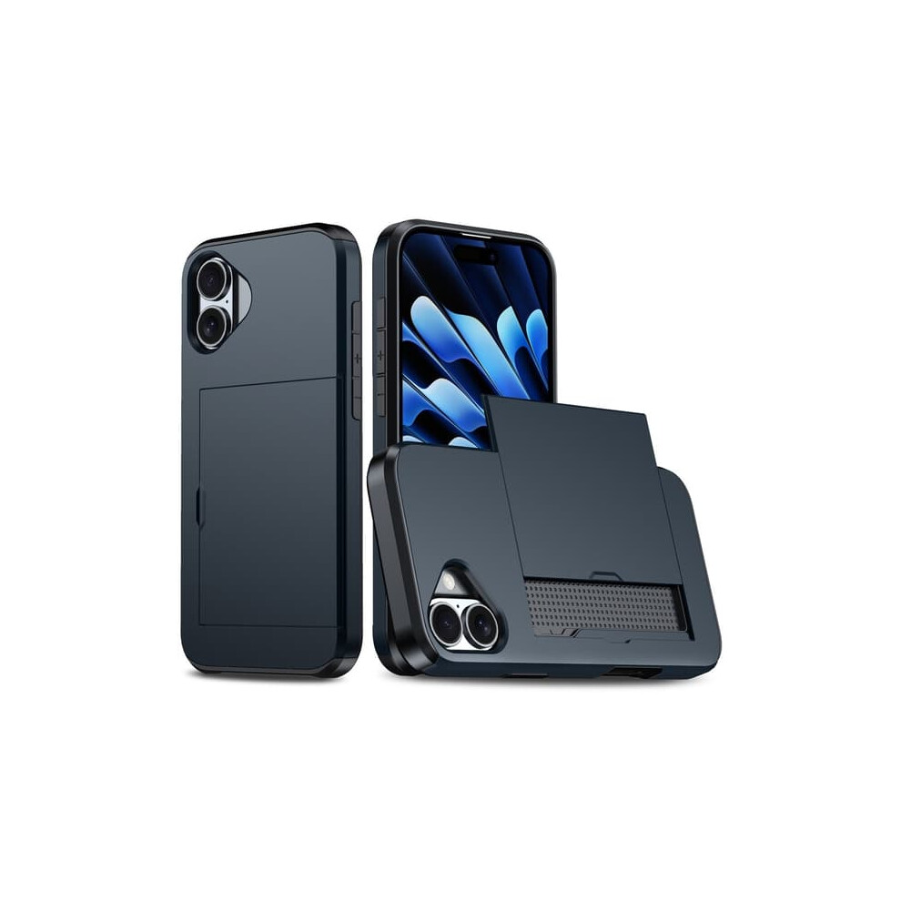 Iphone 16 Hybrid Case With Card Slot Dark Blue 900223956781