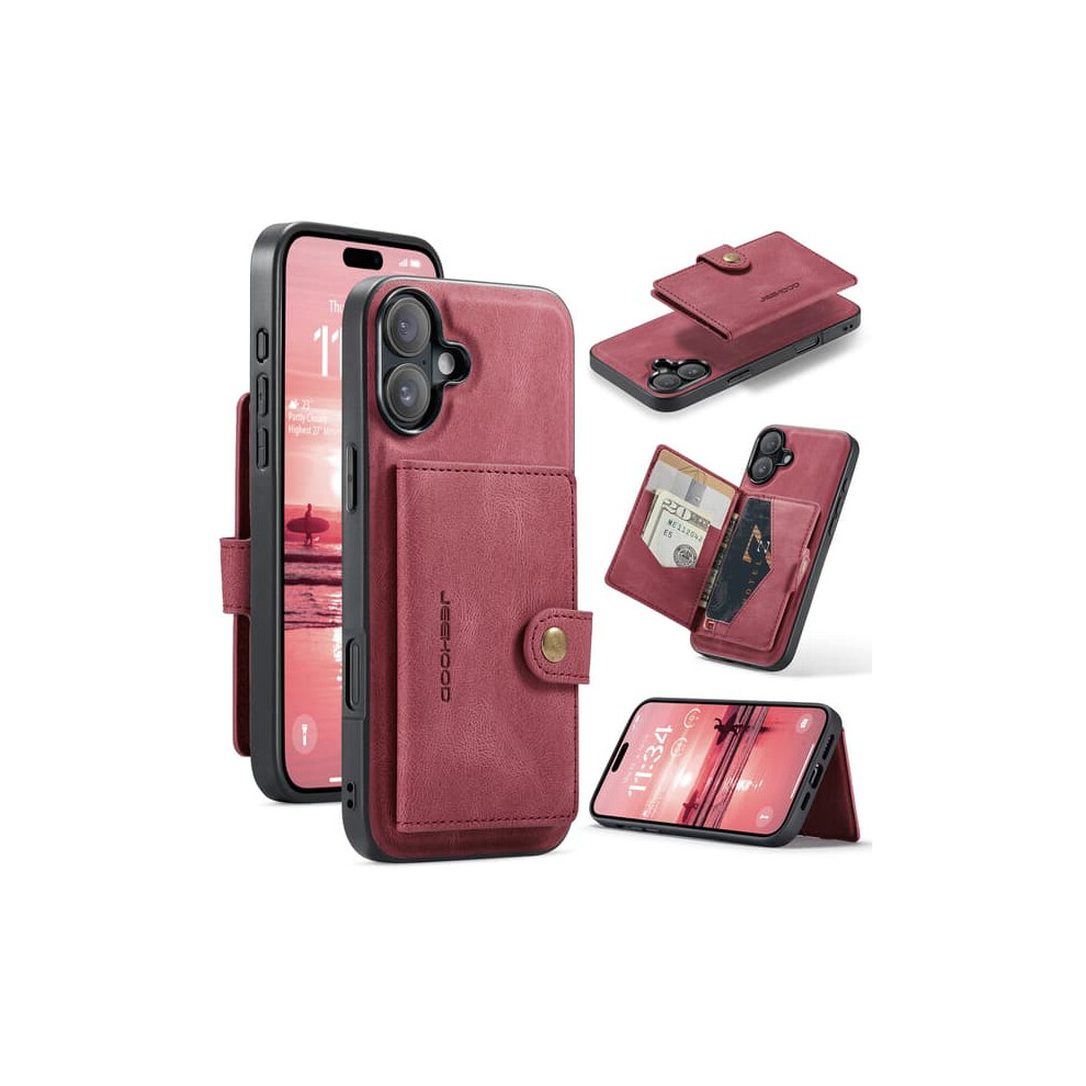 Jeehood Smart Wallet Case For Iphone 16 Red 900223956835