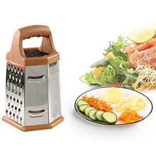 Jygee stainless steel 6-sided kitchen grater 9 inch