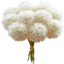 Lot de 6 ou 12 boules de fleurs artificielles en soie de 30 cm (12 pouces) représentant des pissenlits et des chrysanthèmes, décoration idéale