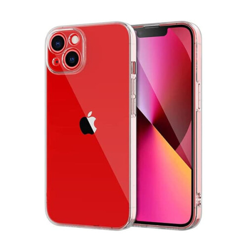Capa ultrafina de TPU compatível com iPhone 14 - Branca transparente 1