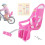 Doll Stroller Seat Pink for Children's Bicycle 1