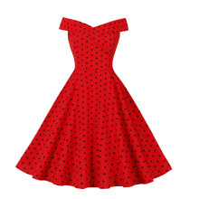 OAVQHLG3B Vestido Feminino Evasê Sem Mangas com Decote em V e Estampa de Bolinhas, Mini Vestido Plissado de Verão Casual para Coquetel Vestidos
