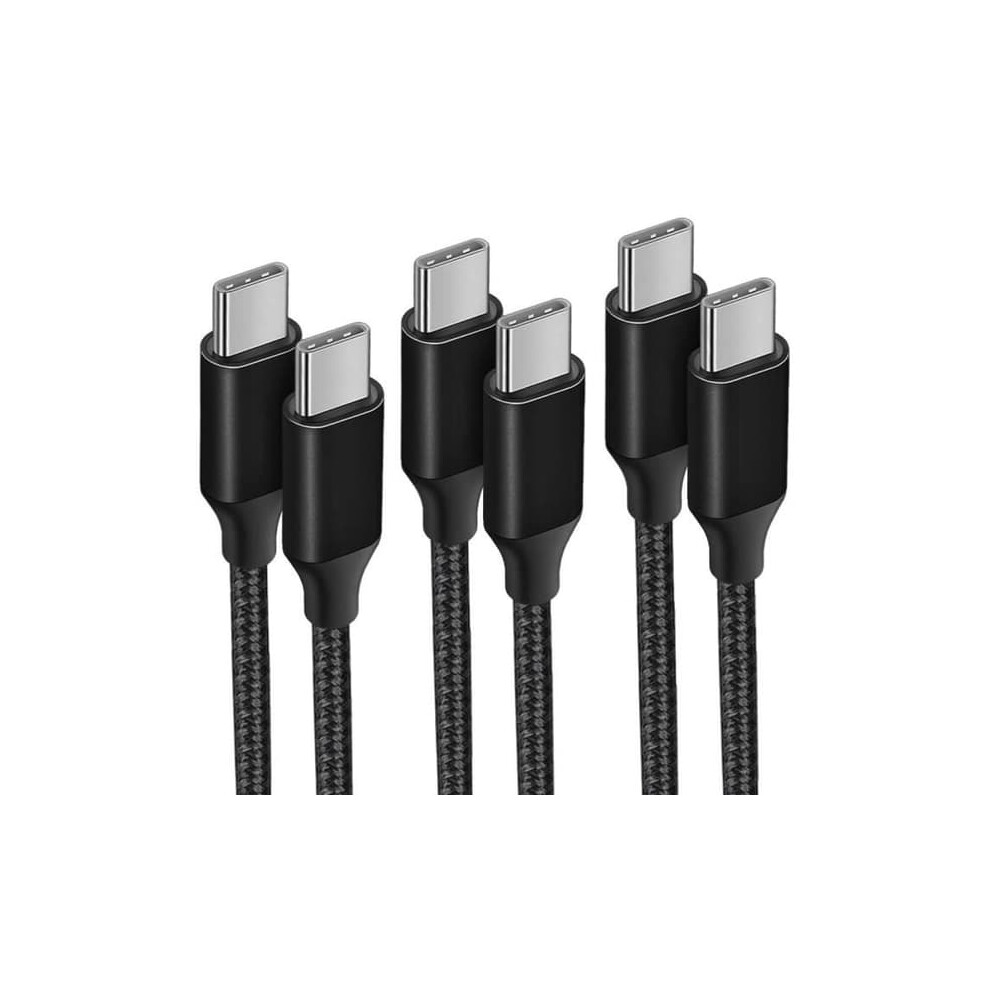Usb-C To Usb-C Fast Charging Cable 3A 1M Nylon Braided Black 962125316186