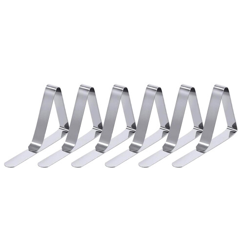 AQITTI tablecloth clips stainless steel 6-pack