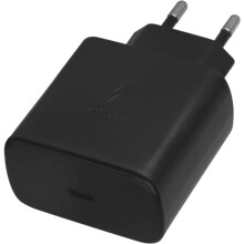 Luchtaire tapa USB Cineál-C 45W atá comhoiriúnach le Samsung dubh