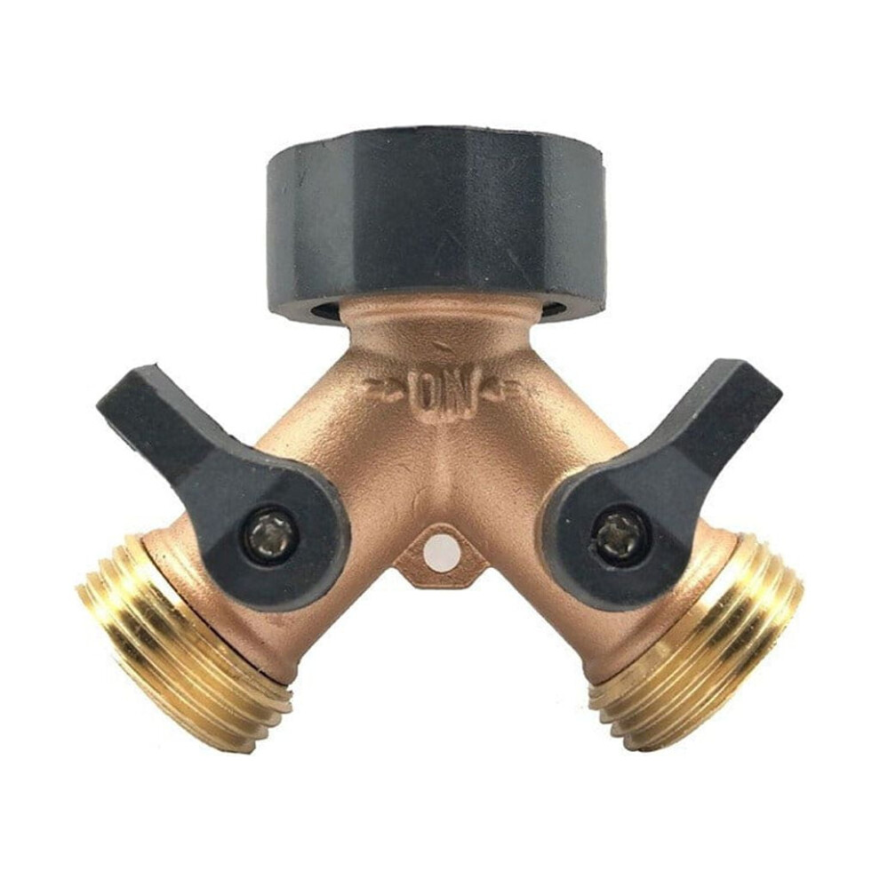 Jwdx Brass 2-Way Y-Valve Garden Hose Splitter 972745931454