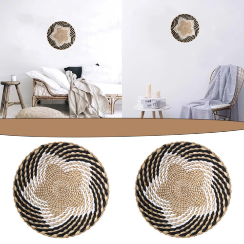 Sunxin boho koszyk ścienny rattanowy okrągły 12 cali 1
