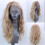 Golden Blonde Curly Lace Front Wig Synthetic 1