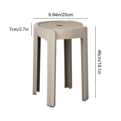 Home Chair Thick Plastic Round Stackable Whirl Design 1