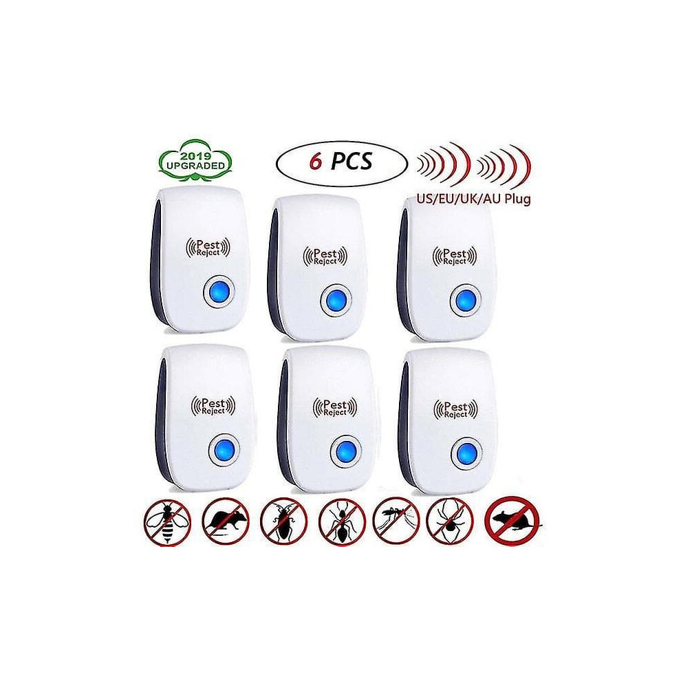 Ultrasonic Pest Repeller 6-Pack For Mosquitoes, Rodents, 962125312560