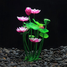 Artificial Lotus Aquarium Ornament 1 piece