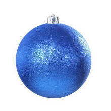 MOUDUO Christmas Ornament Blue Plastic Sphere 150mm 1 Pc