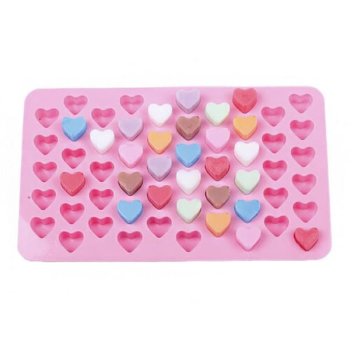 Heart-shaped ice mold pink 55 cavities