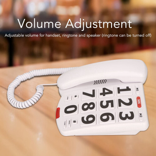 Elderly Big Button Phone with Loud Ringer and Volume Control
