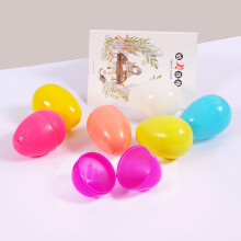 Ludlz12/24 piezas Huevos de Pascua de plástico multicolor rellenables, plástico, huevos de Pascua de color sólido para rellenar, manualidades,