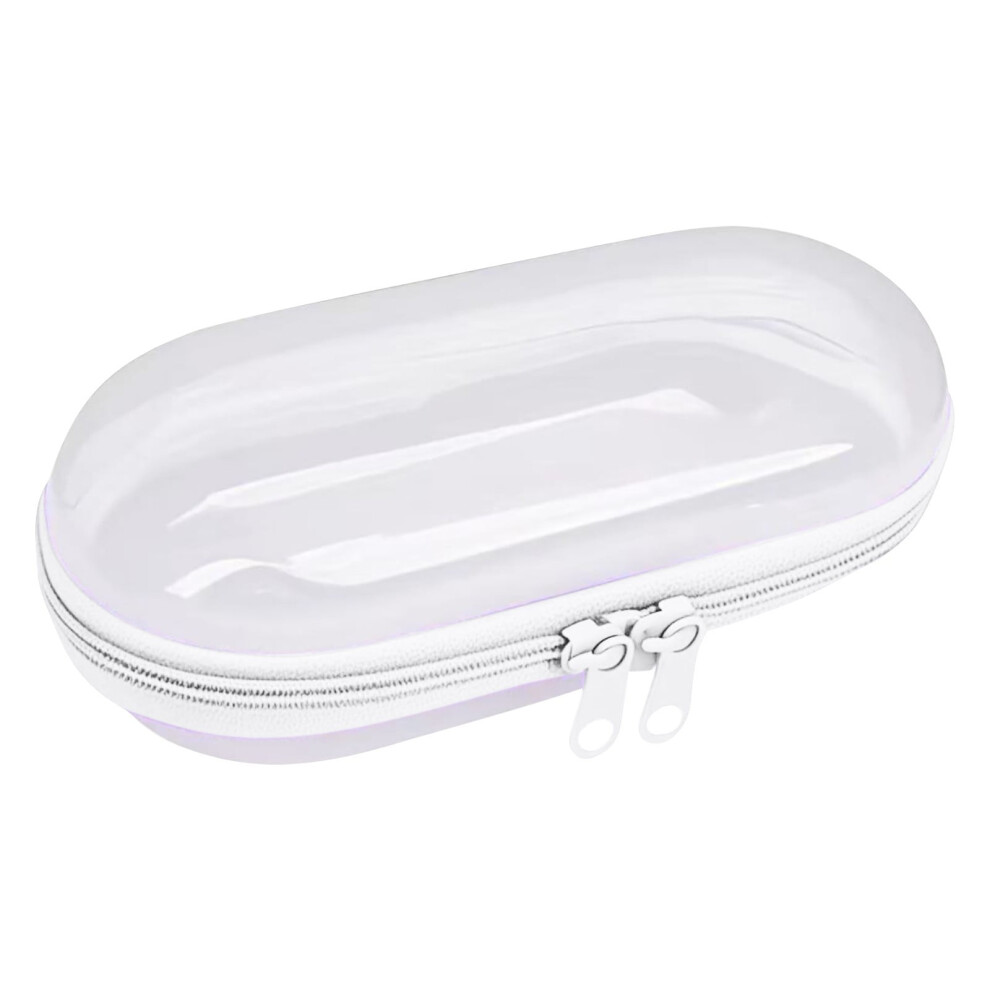 Clear Hard Shell Zipper Case 7.9x9.8 Inch