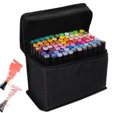 Double-Sided Marker Pens with Case 80-Pack