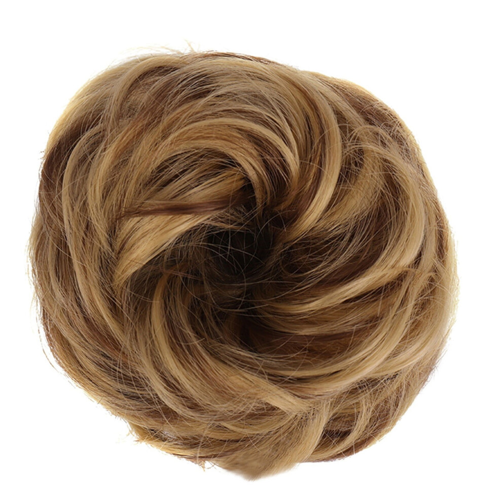 Human Hair Curly Bun Extension Messy Updo Wrap 1 Piece