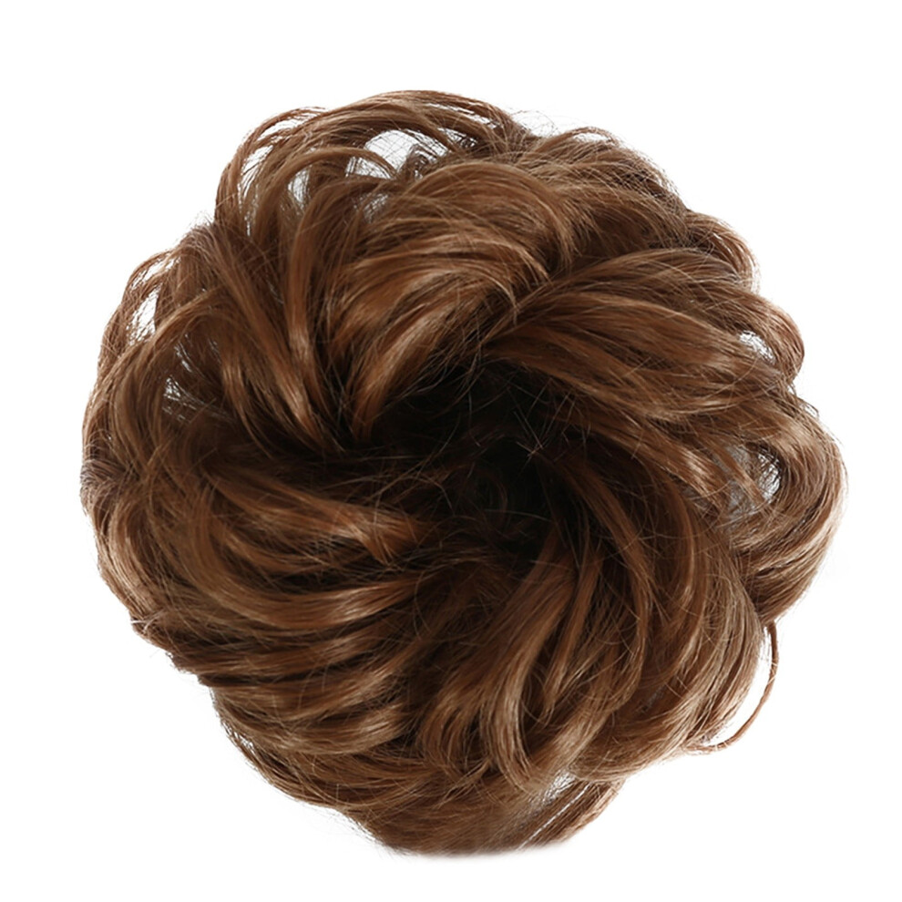 Human Hair Curly Bun Extension Messy Updo Wrap 1pc