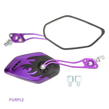 Motorcycle Rearview Mirror Flame Pattern 1 Pair 8mm/10mm