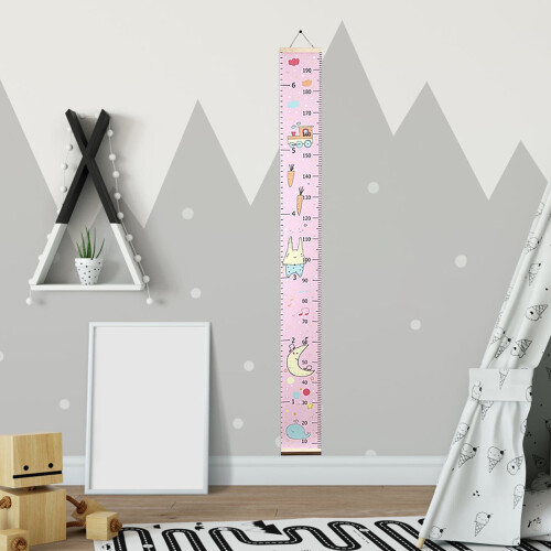 Groeimeter voor kinderen met houten frame (1 stuk) 2