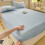 Queen Fitted Sheet Brushed Microfiber Light Blue 4
