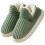 Pantufas femininas de cor sólida, confortáveis, quentes e rasteiras. 4