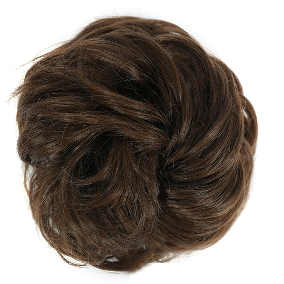 Human Hair Curly Bun Extension Messy Updo Wrap 1 Piece