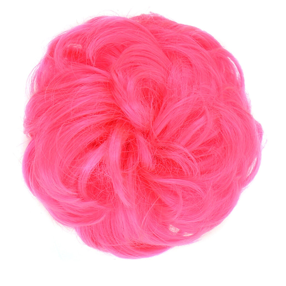 Human Hair Curly Bun Extension Messy Updo Wrap 1 Piece