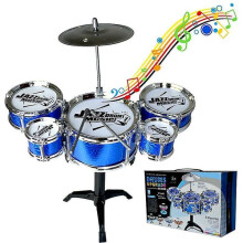 Kids Jazz Drum Set with 5 Drums, Drumsticks, Cymbal, and
