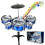 Kids Jazz Drum Set with 5 Drums, Drumsticks, Cymbal, and 1