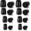 High Heel Protectors Black Non-Slip 8 Pairs 4 Sizes 1