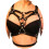 Punk leather chest chain black women's harness belt 1