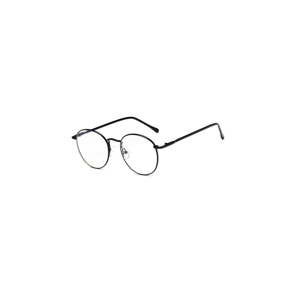 Round Glasses Clear Lenses Non-Prescription Black 962125322170