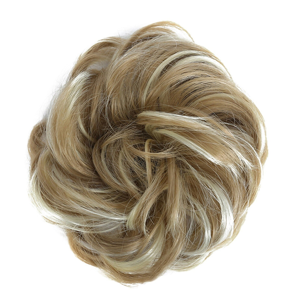 Human Hair Curly Bun Extension Messy Updo Wrap 1 Piece