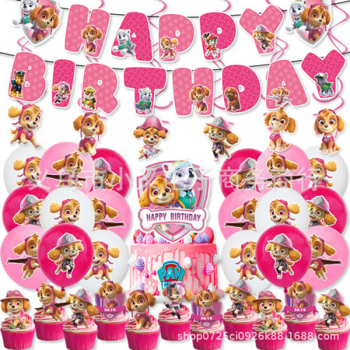 Paw Patrol birthday cake insert decoration set