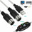 USB MIDI Cable Adapter for PC to Keyboard Black 1