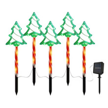 Lampy ogrodowe LED, świąteczne dekoracje zewnętrzne, 8 trybów, lampki choinkowe na choinkę, ścieżka, ganek, 5 sztuk (zielone)