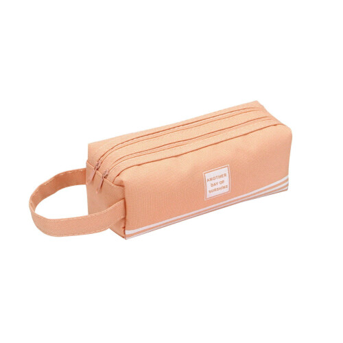 Quinlirra pencil box pink plastic double-layer large 1