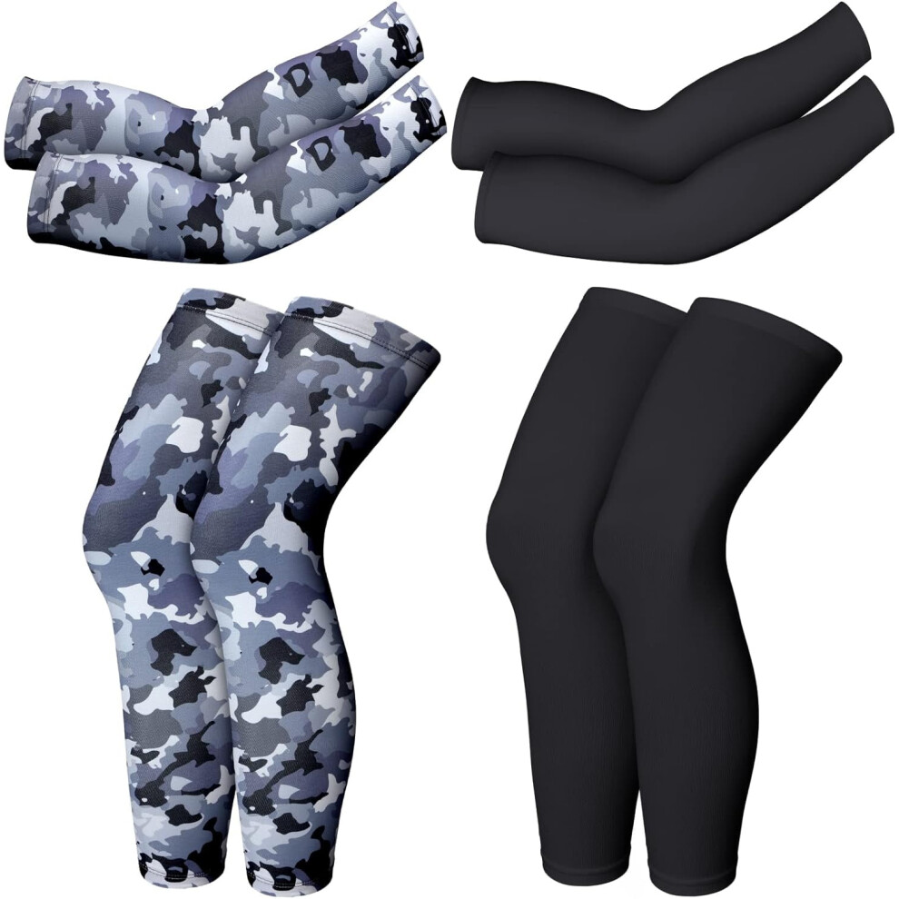 Kiibsot compression leg and arm sleeves 2 pairs