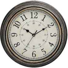 Vintage quartz wall clock copper 30 cm silent