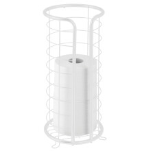 Metal Toilet Paper Holder Stand White 3-Roll