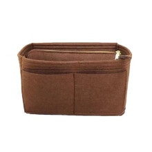 Travel Organizer Tote Liner Felt Bag 3 Sizes Brown 30x17x18