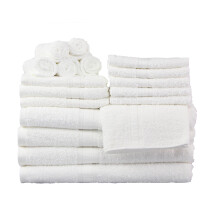 Ensemble de serviettes Mainstays 18 pièces 100 % coton (4 serviettes de bain, 4 serviettes pour les mains, 10 gants de toilette), ultra douces et