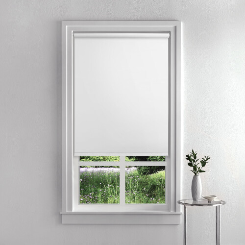 Mainstays blackout roller shade white 37.25x72 in