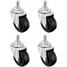 Rubber Wheels 40 mm with M8 Thread 4-Pack